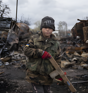 Even children are victims of the war.